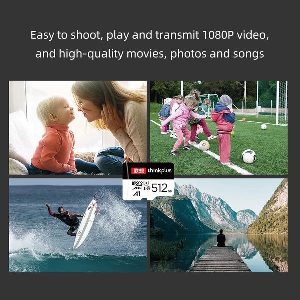 Lenovo nagy sebességű Micro SD kártya A1 U3 C10 akár 100 MB/s olvasási sebesség - 32 GB