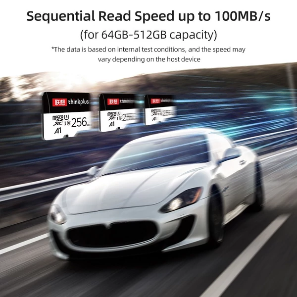 Lenovo nagy sebességű Micro SD kártya A1 U3 C10 akár 100 MB/s olvasási sebesség - 32 GB