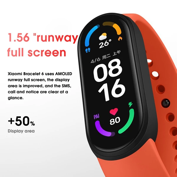 Xiaomi Mi Band 6 Sport csuklópánt Fitness követő okosóra - Fekete