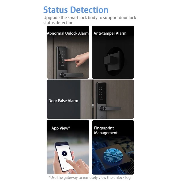 Aqara Intelligens ajtó zár A100 Pro Zigbee BT 5.0 ujjlenyomat feloldás