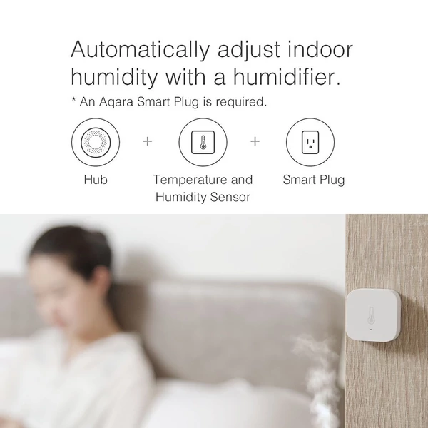 Aqara intelligens hőmérséklet- és páratartalom-érzékelő Android iOS APP WSDCGQ11LM-vel - Fehér