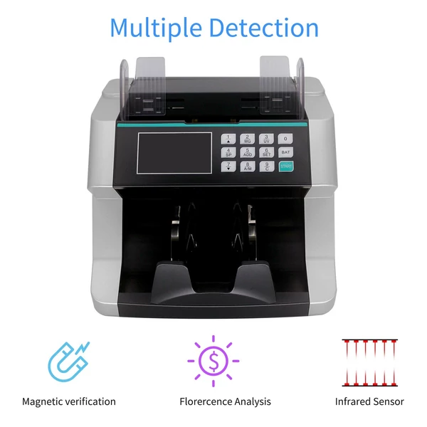 Pénzszámláló UV/MG/IR hamis számlafelismeréssel