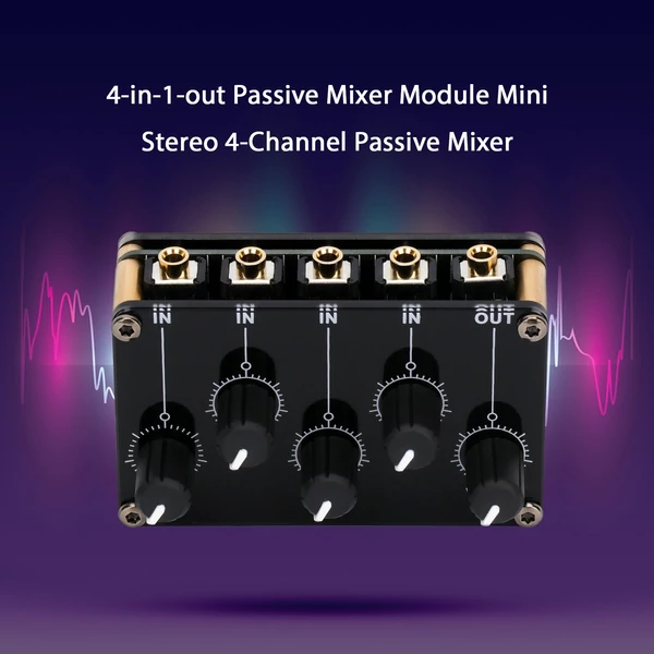 4 az 1-ben kimenet passzív keverőmodul mini sztereó 4 audio bemenet 1 kimenetig Ultra kompakt alacsony zaj - Típus 1