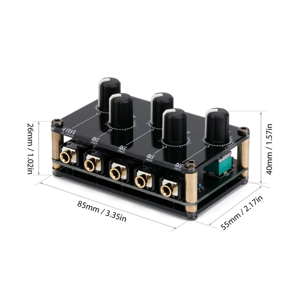4 az 1-ben kimenet passzív keverőmodul mini sztereó 4 audio bemenet 1 kimenetig Ultra kompakt alacsony zaj - Típus 1