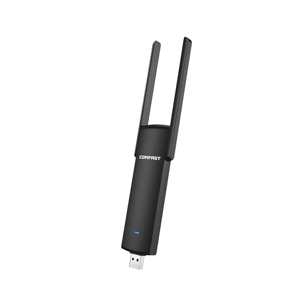 COMFSAT vezeték nélküli hálózati kártya 1200 Mbps kétsávos vezeték nélküli adapter 2.4G 5G WiFi router USB adapterkártya számítógéphez