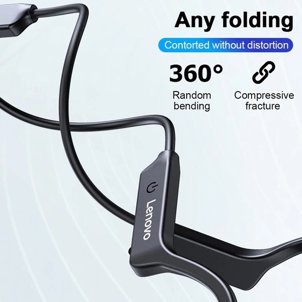 Lenovo X4 True Bone Conduction vezeték nélküli BT5.0 fejhallgató - Fekete