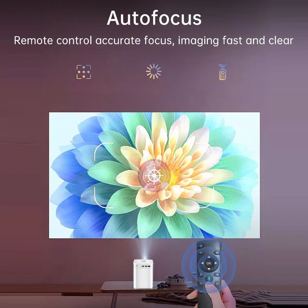 S8 LCD 1080P videoprojektor autofókusz támogatás max. 200 hüvelykes kijelző USB-vel és távirányítóval