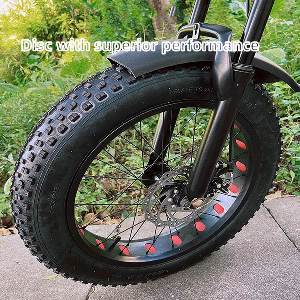 WELKIN WKEM003 20*4,0 hüvelykes vastag gumiabroncsok Retro 1200W motoros elektromos kerékpár - Fekete
