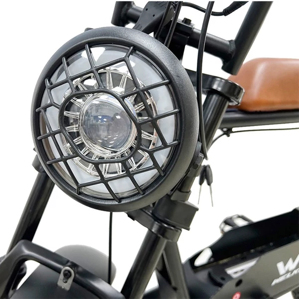WELKIN WKEM003 20*4,0 hüvelykes vastag gumiabroncsok Retro 1200W motoros elektromos kerékpár - Fekete