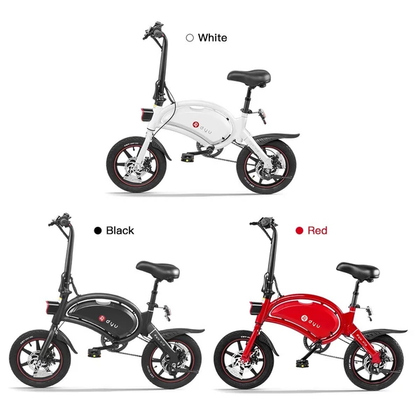 DYU D3+ összecsukható moped elektromos kerékpár - Fehér