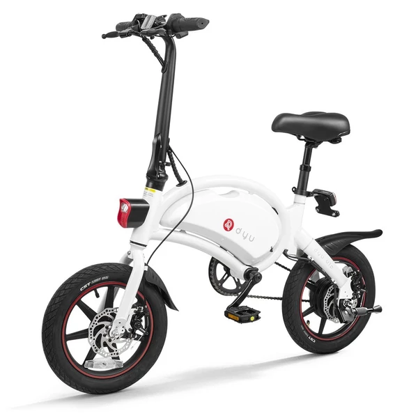 DYU D3+ összecsukható moped elektromos kerékpár - Fehér