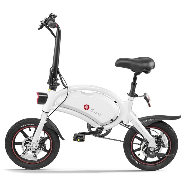 DYU D3+ összecsukható moped elektromos kerékpár - Fehér
