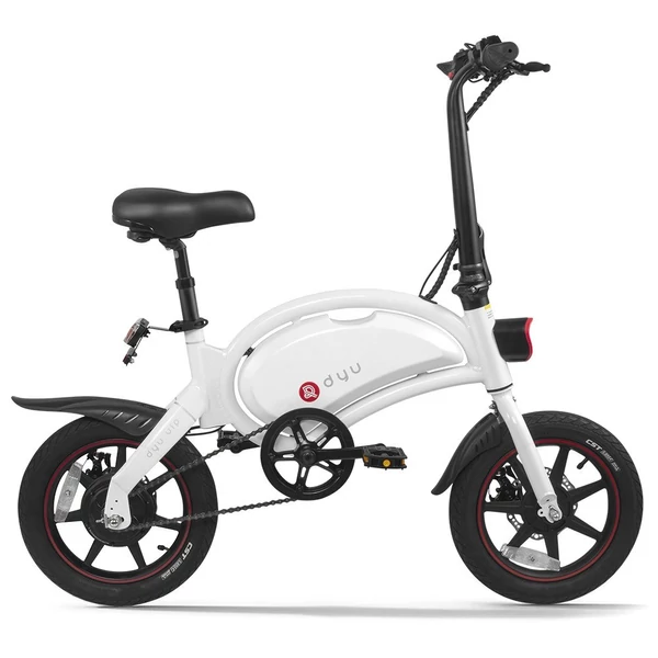 DYU D3+ összecsukható moped elektromos kerékpár - Fehér