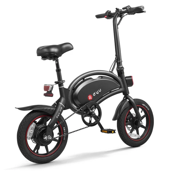 DYU D3+ összecsukható moped elektromos kerékpár - Fekete