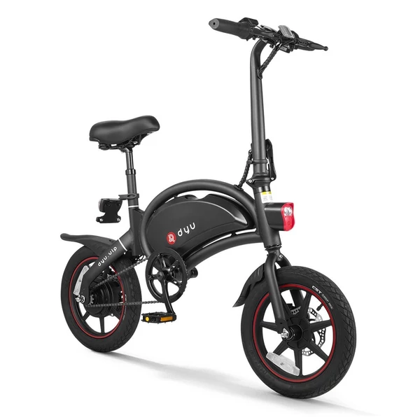 DYU D3+ összecsukható moped elektromos kerékpár - Fekete