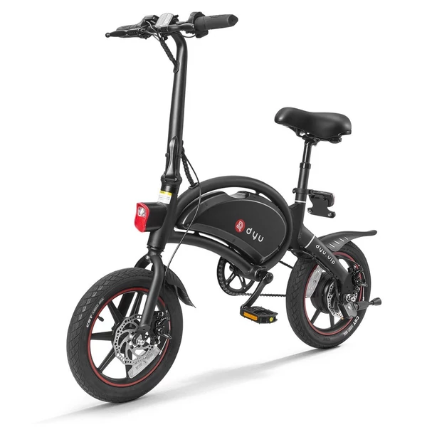 DYU D3+ összecsukható moped elektromos kerékpár - Fekete