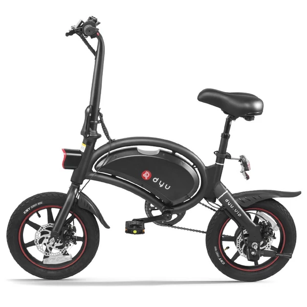 DYU D3+ összecsukható moped elektromos kerékpár - Fekete