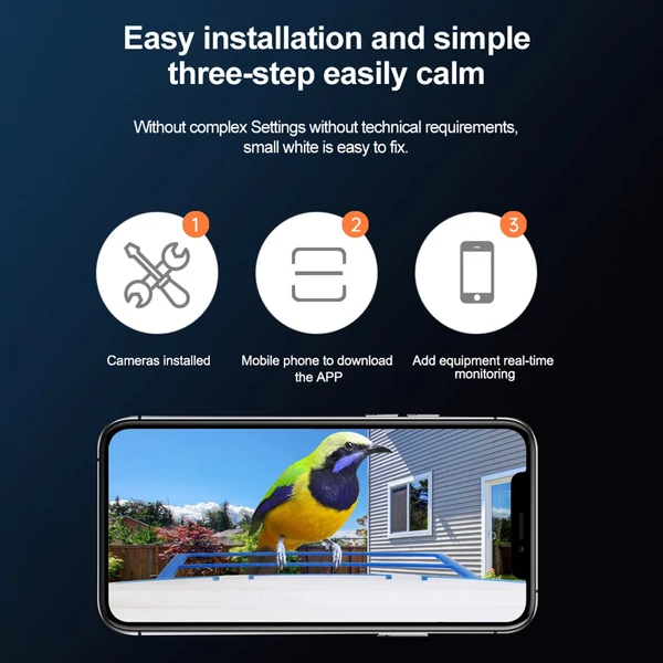 Intelligens madár etető 1080p kamera Icam365 alkalmazás