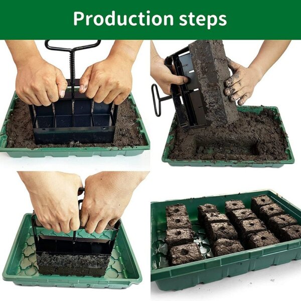 Kézi palánta talajblokkoló ABS talajtömb-készítő újrafelhasználható talajblokkoló eszköz palánták számára