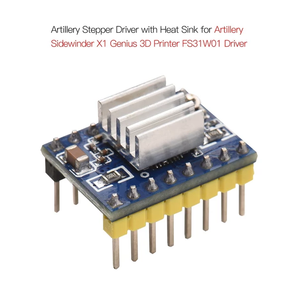 Artillery Stepper meghajtó hűtőbordával az Artillery Sidewinder X1 Genius 3D nyomtatóhoz, FS31W01 illesztőprogram