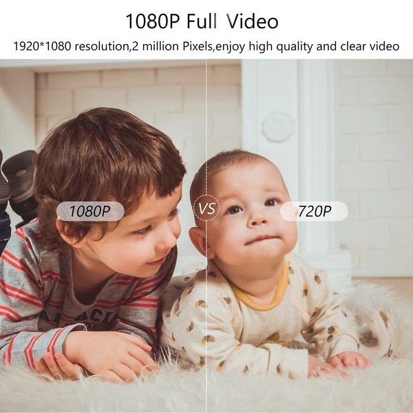 1080P Full High Definition újratölthető akkumulátor kültéri biztonsági kamera vízálló WiFi infravörös éjszakai látással, kétirányú hanggal, PIR mozgásérzékeléssel 2 db elemmel - Fehér