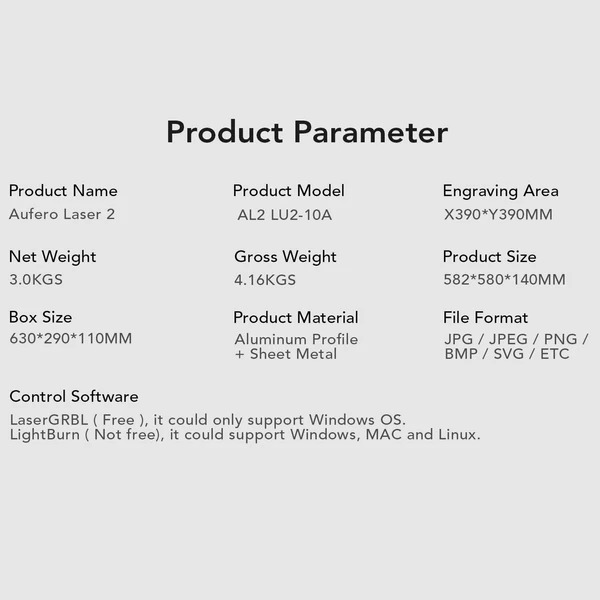 Aufero Laser 2 lézergravírozó LU2-10A 10W lézerteljesítménnyel