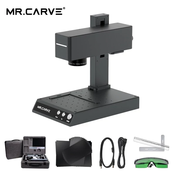 MR.CARVE M4 jelölő és gravírozó gép 2 W infravörös lézermodul és 5 W kék fény lézermodul