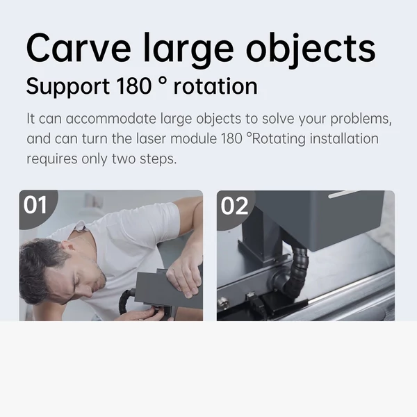 MR.CARVE M4 jelölő és gravírozó gép 2 W infravörös lézermodul és 5 W kék fény lézermodul