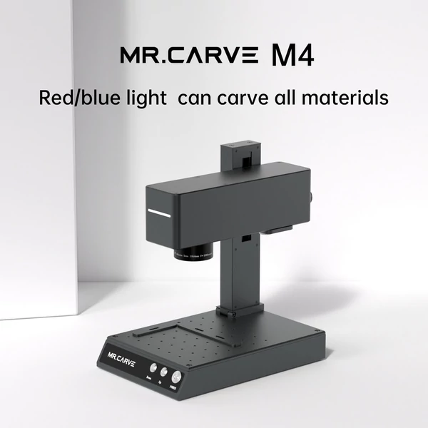 MR.CARVE M4 jelölő és gravírozó gép 2 W infravörös lézermodul és 5 W kék fény lézermodul