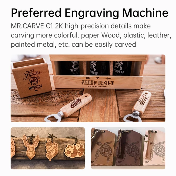 MR.CARVE C1 lézergravírozó 5W kék fényű lézeres vágó és faragó gép