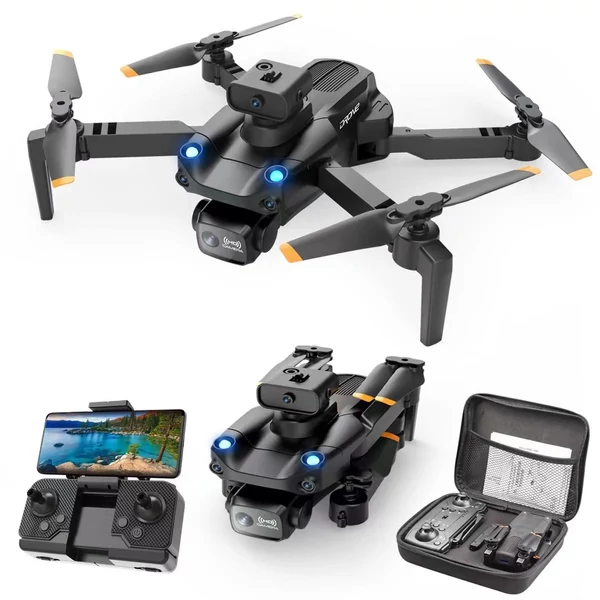 S172 MAX 5G WIFI FPV 4K kamera, 5 oldalas, akadályelkerülő, összecsukható drón tárolótáskával - Fekete, 1 akkumulátor, Optikai áramlási pozicionálás