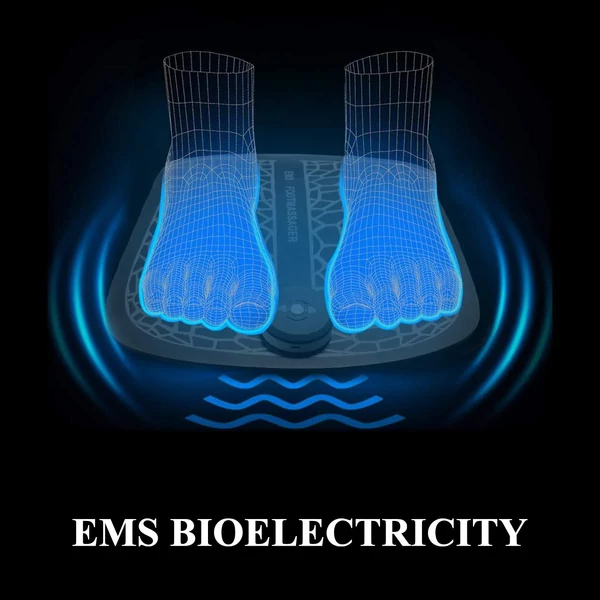 Háztartási EMS Bioelectricity lábmasszírozó relaxációs masszázs enyhíti a fájdalmat, csökkenti a fáradtságot - Fekete