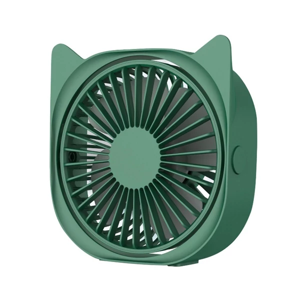 Hordozható asztali mini ventilátor USB 360°-ban forgatható, állítható sebességgel, alacsony dB - Zöld