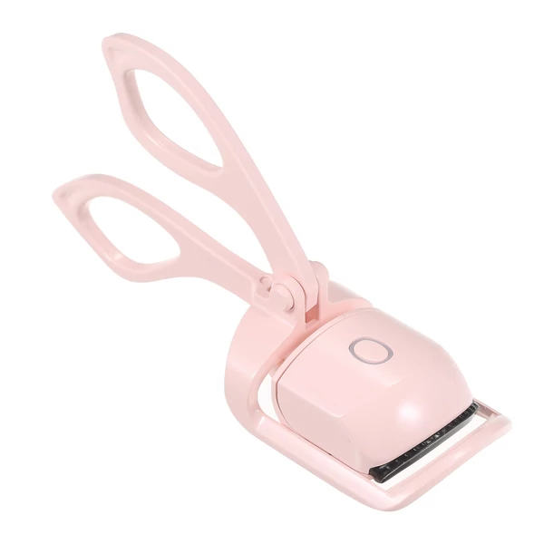 USB újratölthető elektromos fűtött szempilla göndörítő 2 állítható hőmérsékletű szempillaspirál kefével - Pink