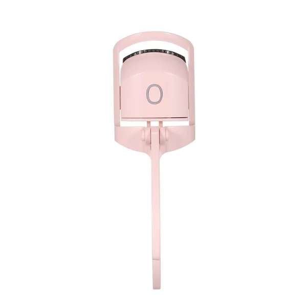 USB újratölthető elektromos fűtött szempilla göndörítő 2 állítható hőmérsékletű szempillaspirál kefével - Pink
