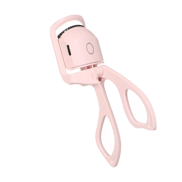 USB újratölthető elektromos fűtött szempilla göndörítő 2 állítható hőmérsékletű szempillaspirál kefével - Pink