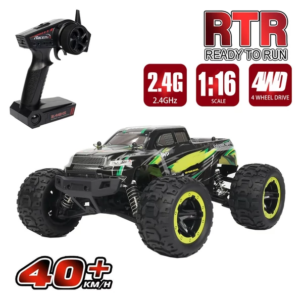 SZ253-0202 2.4GHz 1/16 RC 4WD terepjáró 40km/h RTR - Zöld, 2 akkumulátor