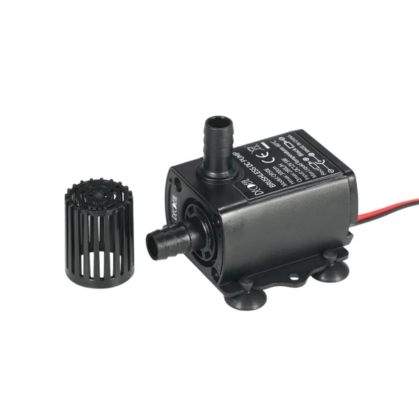 Decdeal DC12V 5W Ultra-csendes mini búvárvízszivattyú szökőkúthoz, akváriumi keringető 280 l/h Emelés 300 cm