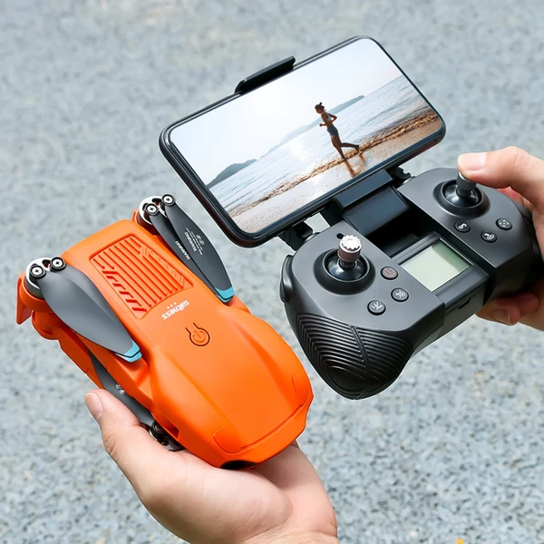 F12 GPS 4K kamera távirányítós drón optikai áramlással vizuális pozicionáló kézmozdulatokkal fényképezés tárolótáskával - Narancs, 1 akkumulátor