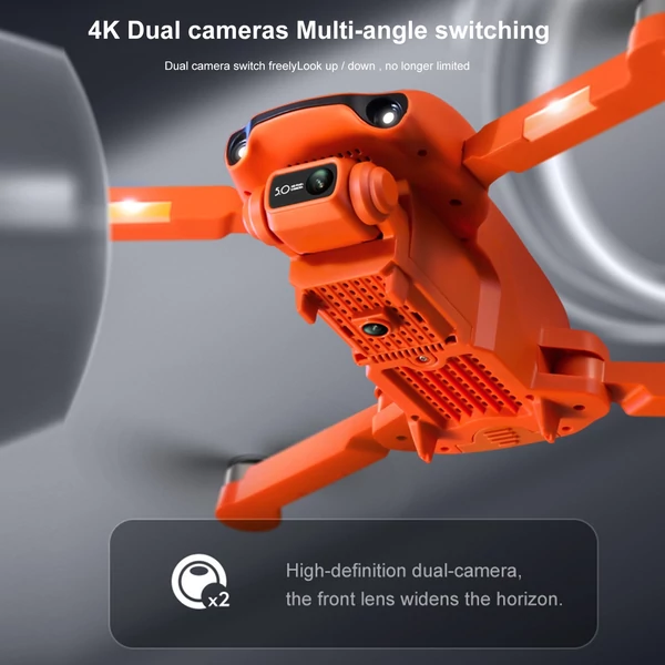 F12 GPS 4K kamera távirányítós drón optikai áramlással vizuális pozicionáló kézmozdulatokkal fényképezés tárolótáskával - Narancs, 1 akkumulátor
