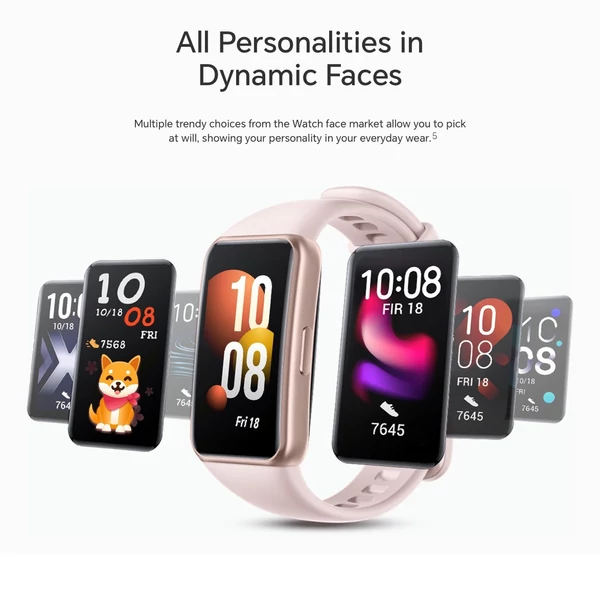 HONOR Band 7 1,47 hüvelykes AMOLED képernyő BT5.0 intelligens karkötő - Pink