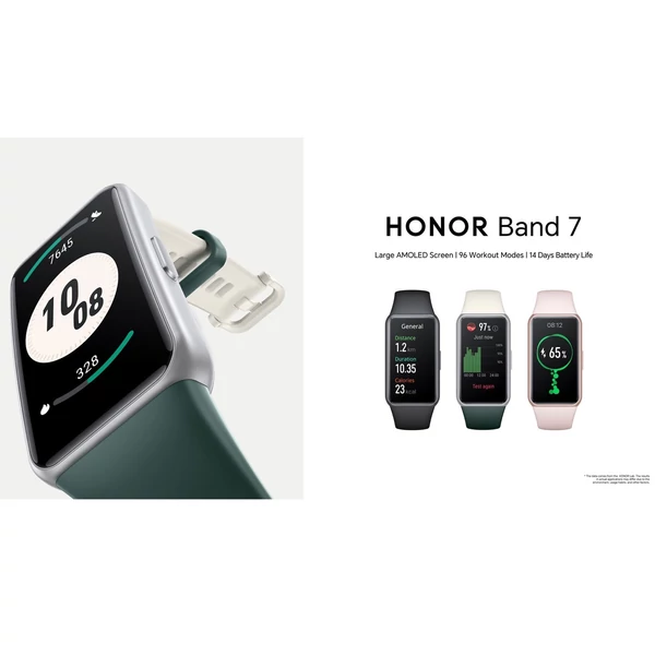 HONOR Band 7 1,47 hüvelykes AMOLED képernyő BT5.0 intelligens karkötő - Pink