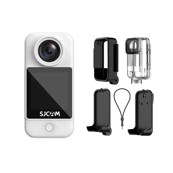 SJCAM C300 Pocket 4K 30FPS akciókamera 5G/2.4G WiFi sportkamera 1,33 hüvelykes érintőképernyő - Fehér