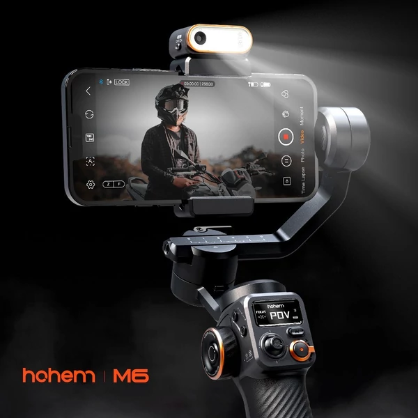 hohem iSteady M6 3 tengelyes okostelefon Gimbal stabilizátor - AI Vision érzékelővel és töltőfény modullal