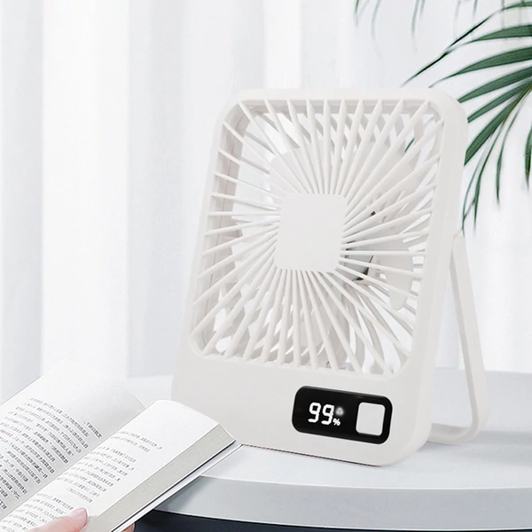 Q3 asztali hordozható 5 szélsebességű, állítható elektromos hűtőventilátor - Fehér