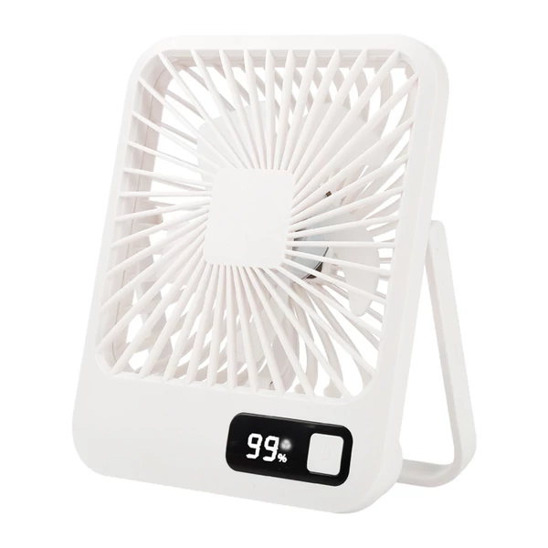 Q3 asztali hordozható 5 szélsebességű, állítható elektromos hűtőventilátor - Fehér