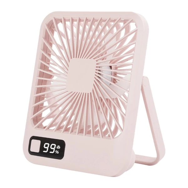Q3 asztali hordozható 5 szélsebességű, állítható elektromos hűtőventilátor - Pink