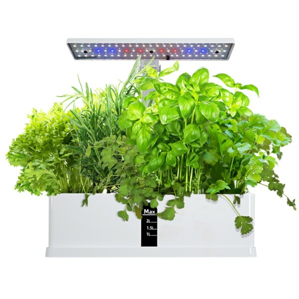 Intelligens hidroponikus beltéri termesztőrendszer 9 hüvelyes automatikus időzítés állítható 15 W-os LED növekedési lámpákkal 2 literes víztartály Intelligens vízszivattyú