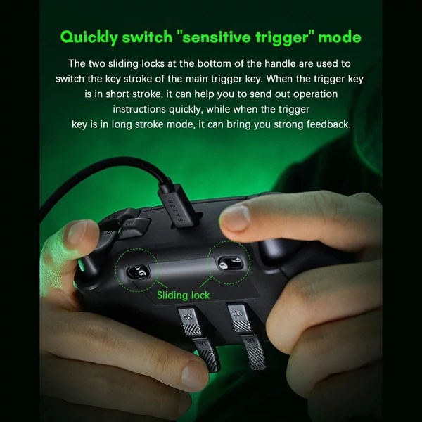 Razer V2 vezetékes kontrolleres játékvezérlő 3,5 mm-es audio interfésszel, kompatibilis az Xbox Series X|S és Windows 10 rendszerrel - Fekete