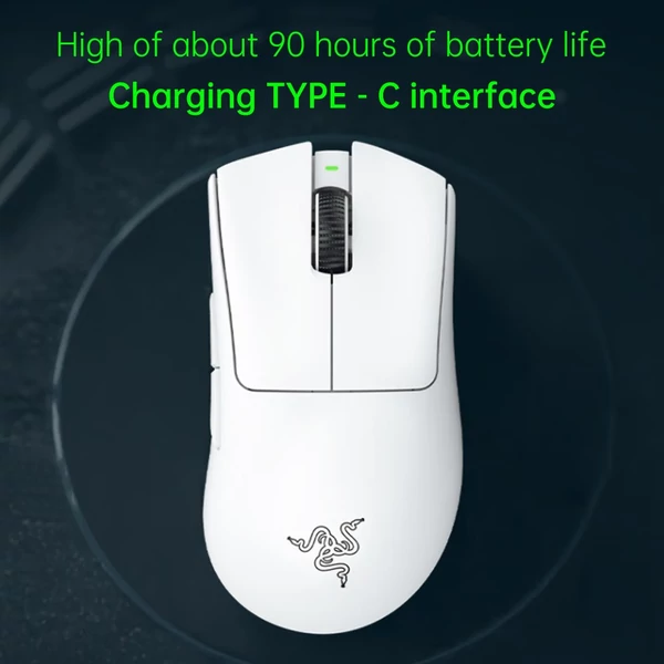 Razer V3 Pro vezeték nélküli egér 30000 DPI optikai érzékelővel Chroma Hyperspeed - Fehér